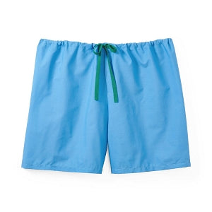 Medline Patient Pajamas - Drawstring Pajama Shorts, Light Blue, Size 2XL - MDTSH4T06BLU