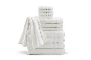 Medline Medline Interblend Washcloths - Blended Terry Washcloth, White, 12" x 12", 1 lb./Dz., 50 Dz. - MDTWC4B16ST