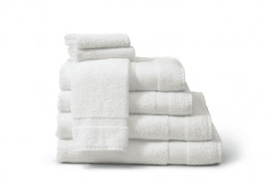 Medline Premium 100% Cotton Ring Spun Terry Washcloths - Premium Ring-Spun Cotton Terry Washcloth, White, 12" x 12", 1 lb./Dz., 10 Dz. - MDTWC5C16SZ