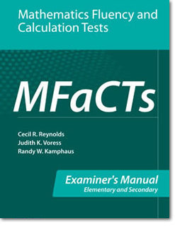 MFaCTs Grades 6-12 Calculation Record Form C (pkg. of 25) Cecil R. Reynolds, Judith K. Voress Randy W. Kamphaus