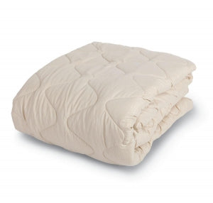 Medline Suede Touch Capped Quilts - Suede-Touch Quilted Bedspread, Twin, Capped Style, Pebble Tan - MITQSQPEBC