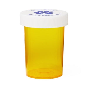 Medline Pet Medication Vials - Pet Medication Vial, Amber, 13 Snap Caps, 20 Dram - MLABIVIALAM20