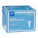 Medline Safety Lancets - Safety Lancet with Push-Button Activation, 21G x 1.8 mm - MPHSAFETY21
