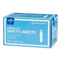 Medline Safety Lancets - Safety Lancet with Side-Button Activation, 28G x 1.8 mm - MPHSTSIDE28