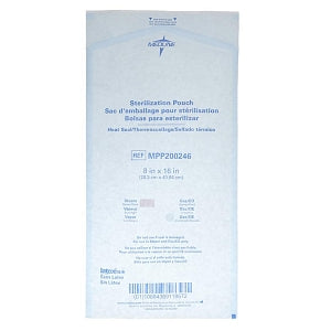 Medline Steam and Gas Instrument Sterilization Pouches - Steam and Gas Heat Seal Sterilization Pouch, 8" x 16" - MPP200246