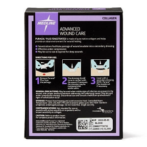 Medline Puracol Plus Collagen Wound Dressings - Puracol Plus Collagen Wound Dressing, Fenestrated, 2" W x 2.25" L - MSC8622EPF