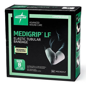 Medline MEDIGRIP Elastic Tubular Support Bandages - MEDIGRIP Elastic Tubular Support Bandage for Small Hands and Limbs, Size B, 2-1/2" W (6.35 cm) x 11 yd. - MSC9501LF