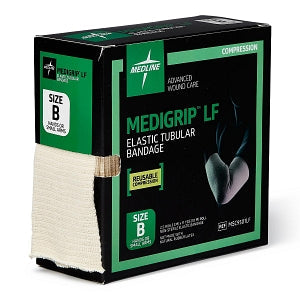 Medline MEDIGRIP Elastic Tubular Support Bandages - MEDIGRIP Elastic Tubular Support Bandage for Small Hands and Limbs, Size B, 2-1/2" W (6.35 cm) x 11 yd. - MSC9501LF