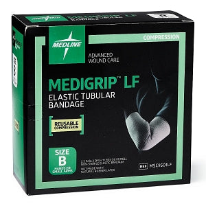 Medline MEDIGRIP Elastic Tubular Support Bandages - MEDIGRIP Elastic Tubular Support Bandage for Small Hands and Limbs, Size B, 2-1/2" W (6.35 cm) x 11 yd. - MSC9501LF