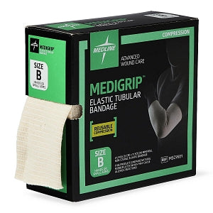 Medline Medigrip Elastic Tubular Support Bandage - MEDIGRIP Elasticated Tubular Support Bandage, Size B: 2-1/2"W (6.3 cm) for Small Hands and Limbs - MSC9501