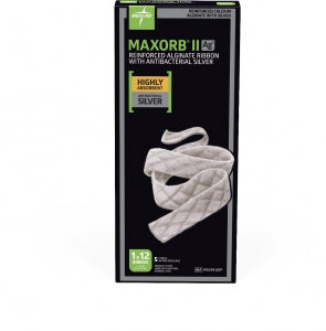 Medline Maxorb II Silver Alginate Dressing - Maxorb II Silver Alginate Wound Dressing, 1" x 12", in Educational Packaging - MSC9912EP