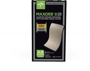 Medline Maxorb II Silver Alginate Dressing - Maxorb II Silver Alginate Wound Dressing, 4" x 8" - MSC9948EP