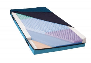 Medline Advantage 1000 Mattress - Advantage 1000 Mattress with Fire Barrier, Raised Edge, 36" x 76" x 6" - MSCADV1076FR