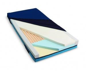 Medline Advantage 1700 Mattress - Advantage 1700 Mattress with Fire Barrier, Raised Edge, 36" x 80" x 6" - MSCADV1780FR