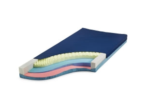 Medline Advantage Contour 3.3 Mattresses - Advanced Contour Mattress with Fire Barrier, Version 3.3, 36" x 80" x 6" - MSCADVC380