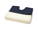 Medline Pressure Redistribution Foam Cushion with Coccyx Cutout - Coccyx Wheelchair Cushion, Retail, 18" x 16" x 3" - MSCCYX1816R