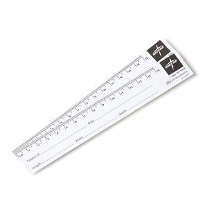 Medline Paper Wound Ruler - Educare Paper Wound Ruler, 25 Rulers per Pad - MSCEDURULER