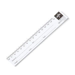 Medline Paper Wound Ruler - Educare Paper Wound Ruler, 25 Rulers per Pad - MSCEDURULER