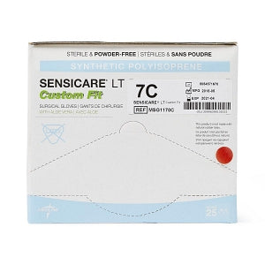 Medline SensiCare LT Custom Fit with Aloe Surgical Gloves - SensiCare LT with Aloe Custom Fit Surgical Gloves, Size 7 - MSG1170C