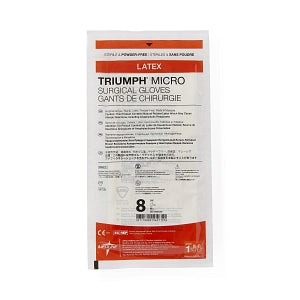 Medline Triumph Micro Latex Surgical Gloves - Triumph Micro Latex Surgical Gloves, Size 8 - MSG2380