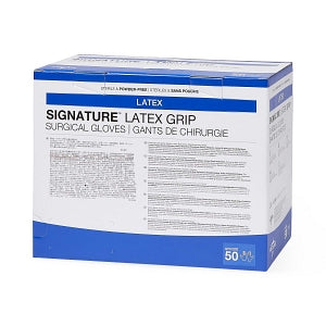 Medline Signature Latex Grip Surgical Gloves - Signature Latex Grip Powder-Free Surgical Gloves, Size 5.5 - MSG2955