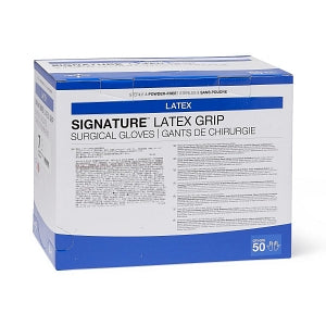 Medline Signature Latex Grip Surgical Gloves - Signature Latex Grip Powder-Free Surgical Gloves, Size 7 - MSG2970