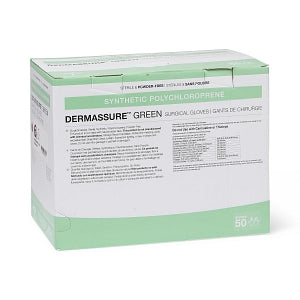 Medline DermAssure Green Surgical Gloves - Dermassure Green Surgical Gloves, Size 6.5 - MSG6565