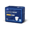 Medline Extended Wear High-Capacity Adult Incontinence Briefs - Extended Wear Briefs, Size M, for Waist Size 27"-43" - MTB80300