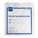 Medline Plastic Patient Belonging Bag with Drawstring - Patient Belongings Bag with Drawstring, 18" x 20", White - NON026310