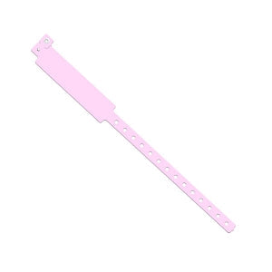Medline Tamper Resistant Snap Closure ID Bands - 12" Write-On Vinyl ID Band, Adult, Pink - NON0505120