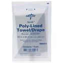 Medline Sterile Disposable Drapes - Sterile Tissue / Poly / Tissue Disposable Drapes, 18" x 26" - NON21001