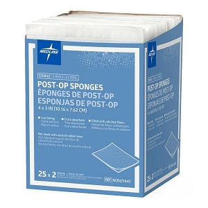 Medline Post-Op Sterile Gauze Sponges - Sterile Post-Op Gauze Sponge, 4" x 3" - NON21441