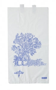 Medline Disposable Plastic Bedside Bags - Plastic Bedside Bag, White, 6.5" x 3.5" x 11.8" - NON24309P