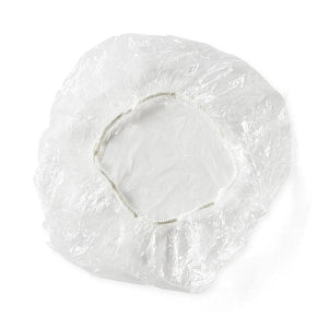 Medline Shower Caps - Single-Use Clear Plastic Shower Caps - NON24373