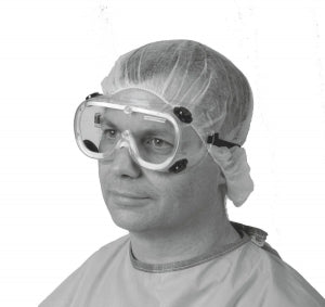 Medline Vented Fluid Protective Goggles - Standard Goggles with Vents - NON24776