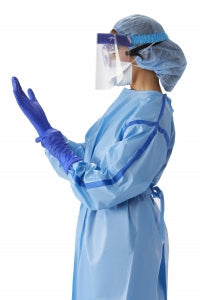 Medline Coated Chemotherapy Isolation Gowns - Coated Chemotherapy Isolation Gown, Blue, Size XL - NON25457XL