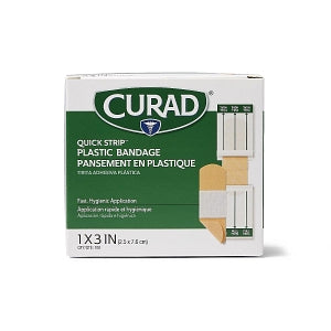 Medline Quick Strip Plastic Adhesive Bandages - Quick Strip Plastic Sterile Adhesive Bandages, 1" x 3" - NON25600QS