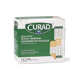 Medline Quick Strip Plastic Adhesive Bandages - Quick Strip Plastic Sterile Adhesive Bandages, 1" x 3" - NON25600QS