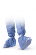 Medline Nonskid Fluid Proof Boot Covers - Knee-High Hook-and-Loop Boot Covers with Nonskid Bottom, Blue, Size Regular - NON27144