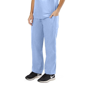 Medline Disposable Scrub Pants - Disposable Unisex Scrub Pants with Drawstring Waist, Size S, Blue - NON27203S