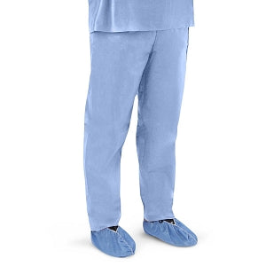 Medline Disposable Scrub Pants - Disposable Unisex Scrub Pants with Elastic Waist, Size 2XL, Blue - NON27213XXL