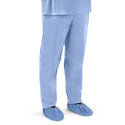 Medline Disposable Scrub Pants - Disposable Unisex Scrub Pants with Elastic Waist, Size 2XL, Blue - NON27213XXL