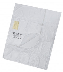 Medline Adult Body Bags with ID Tags - PVC Body Bag with Metal Zipper for Adult, White, 36" x 90" - NON70540WM