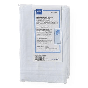 Medline Adult Body Bags with ID Tags - PVC Body Bag with Metal Zipper for XL Adult, White, 48" x 90" - NON70548WM