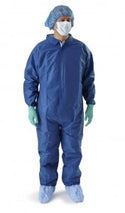 Medline Multilayer Breathable Coveralls - Multilayer Coveralls with Elastic Wrists and Ankles, Blue, Size XL - NONCV290XL