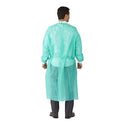 Medline Medium-Weight Dental Cover Gowns with Knit Cuffs - Spunbond Polypropylene Dental Gown with Knit Cuff, Green, Size L - NONDGL