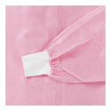 Medline Medium-Weight Dental Cover Gowns with Knit Cuffs - Spunbond Polypropylene Dental Gown with Knit Cuff, Pink, Size L - NONDPL