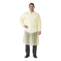 Medline Medium-Weight Dental Cover Gowns with Knit Cuffs - Spunbond Polypropylene Dental Gown with Knit Cuff, Yellow, Size XL - NONDYXL