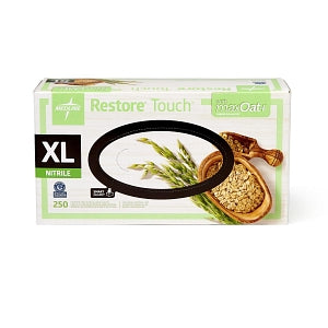 Medline Restore Touch Nitrile Exam Gloves with Oatmeal - Restore Touch Powder-Free Nitrile Exam Gloves with Oatmeal, Size XL - OAT3004