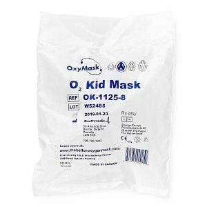 Southmedic Medline Exclusive - OxyMask Oxygen Masks - OxyMask Kid Oxygen Mask with 7' Universal Oxygen Tubing, Medline Exclusive - OK-1125-8